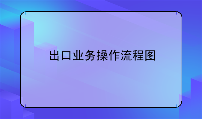 出口業(yè)務(wù)操作流程圖