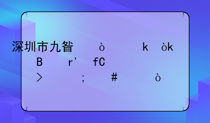 深圳市九星企業(yè)會計(jì)代理有限公司怎么樣？