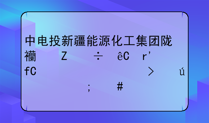 中電投新疆能源化工集團(tuán)隴西新能源有限責(zé)任公司待遇怎么樣